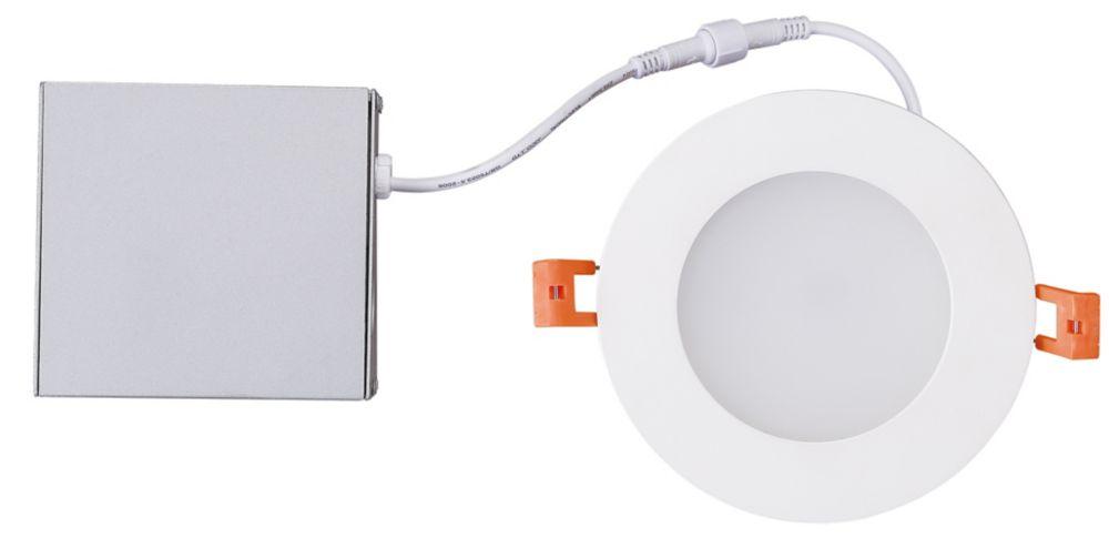 4-inch LED White Slim Panel Recessed Downlight with Junction,Cool White  3000K, Dimmable – Strak LED